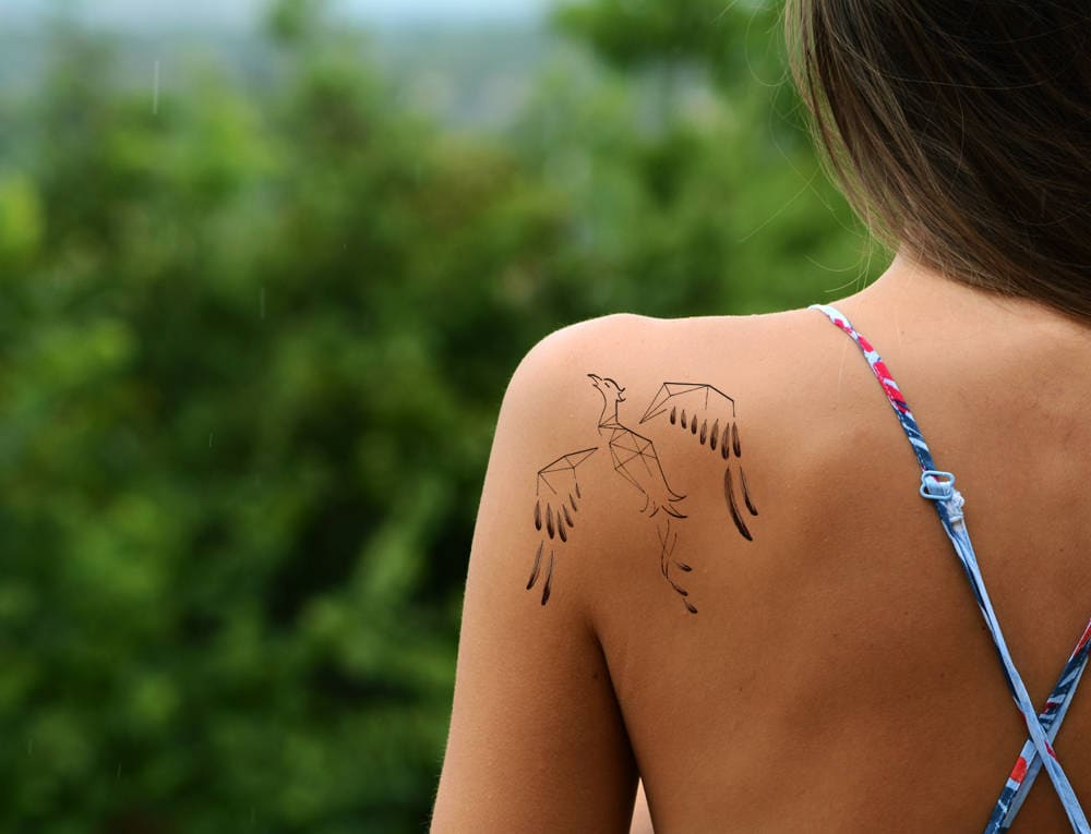 Minimal Geometric Animal Tattoo Design Custom Drawing Tattoo | Etsy