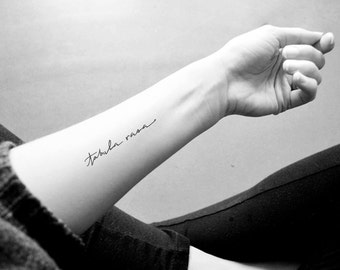 Cursive Tattoo Etsy