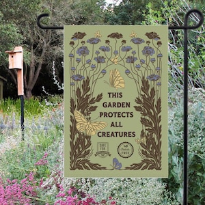 Protect Pollinators Garden Flag & House Banner, Save the Bees, Spread a  Positive Eco Message to Encourage More Native Yard Plantings!