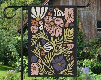 Botanical Matisse Garden House Banner, Flower Market Boho Gardener. Spring Yard Decor to Bring Some Extra Flower Aesthetic into the Home