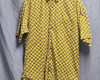 Vintage 90er Jahre Gap Sz L 100% Baumwolle Knopf Hemdtaschen Retro