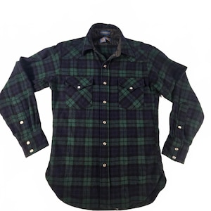 Vintage Pendleton Western Wear wollen overhemd met parelknopen, zwart