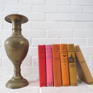 Large Brass Vase // Vintage Etched Brass Sculptural Vase, Statement Piece, Fireplace Hearth Decoration, Floor Vase, Oversize Centerpiece