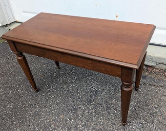 Panca per pianoforte vintage // Sgabello in legno per pianoforte con vano portaoggetti, seduta a colonna per panca da toeletta, contenitore per ingresso/atrio