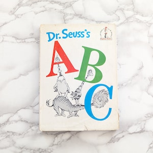 Dr. Seuss ABC // 1963 Hardcover Classic Kinderbuch B-30 Schutzumschlag, Anfängerbücher Vintage Dr. Seuss Sammlerbuch