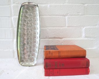 Vintage Silver Plated Tray // Oval Metal Tray Platter, Decorative Candle Plate, Barware Tray, Jewelry Ring Dish, Mid Century Modern