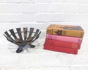 Vintage Brutalist Metal Bowl // Mid Century Modern Rustic Style Brutalism Decor Abstract Modern Fruit Decorative Bowl Sculpture Art