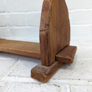 Antique Wooden Book Rack // Tabletop Book Shelf, Desk Organizer Rack ...