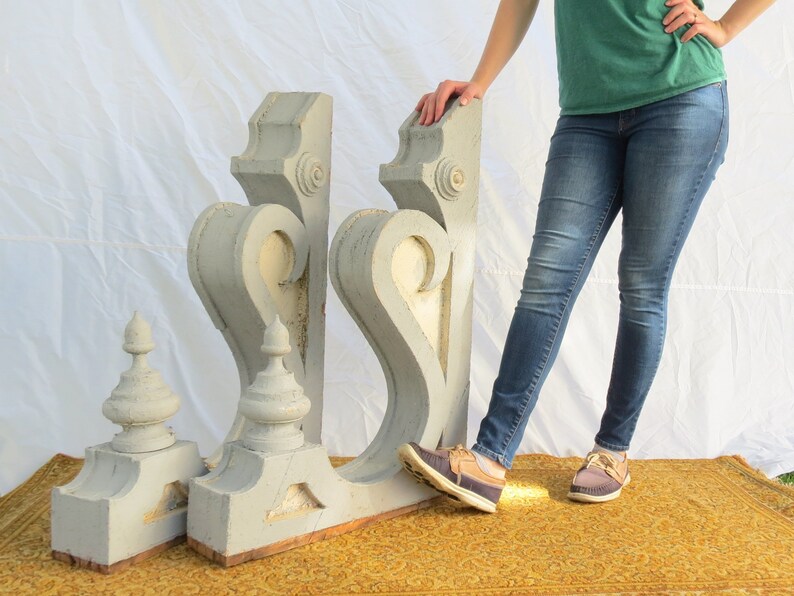 Antique Wooden Corbels Large 33 Oversize Wooden Etsy