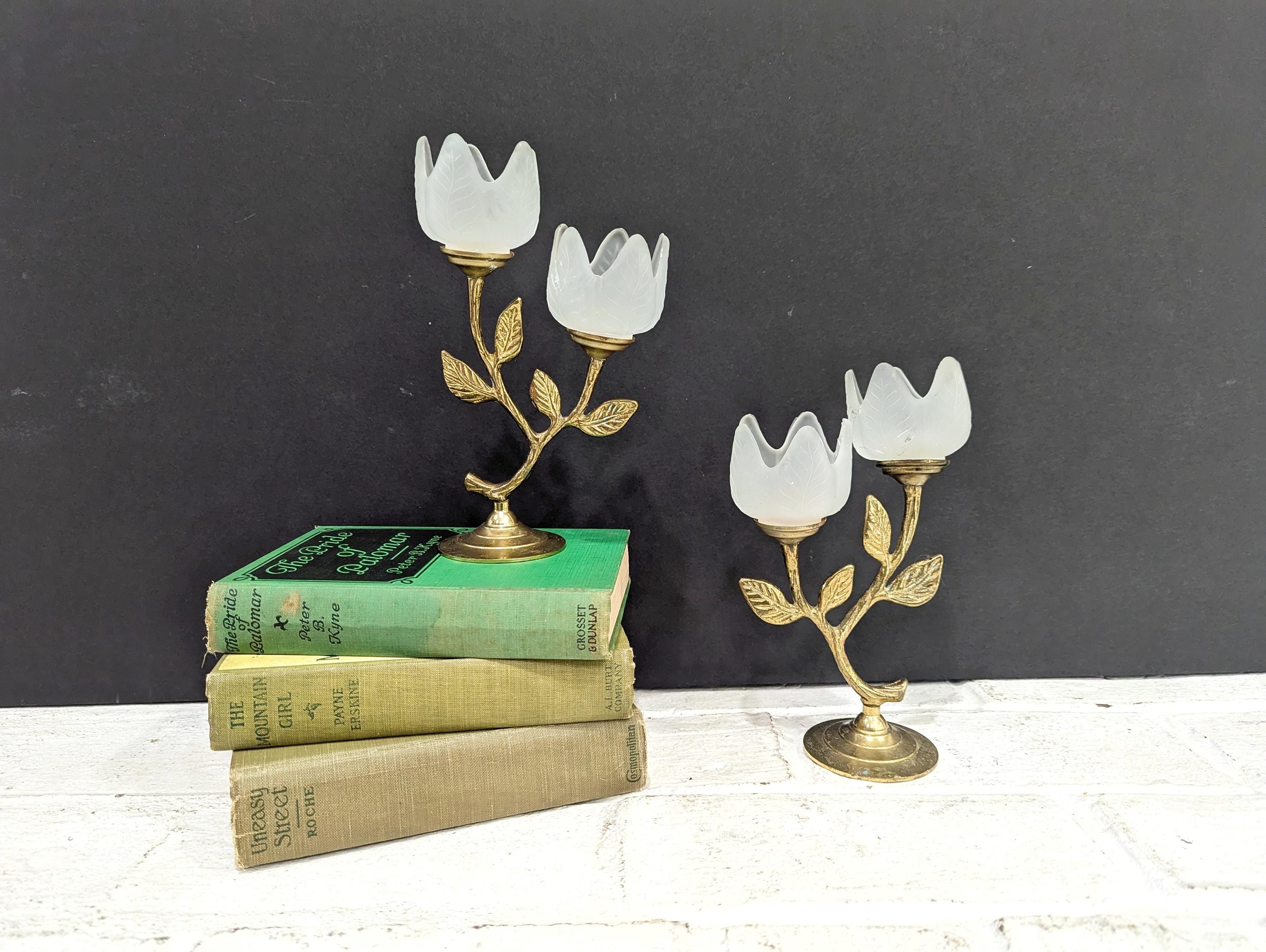 Vintage Metal Tulip Candle Holders - Etsy