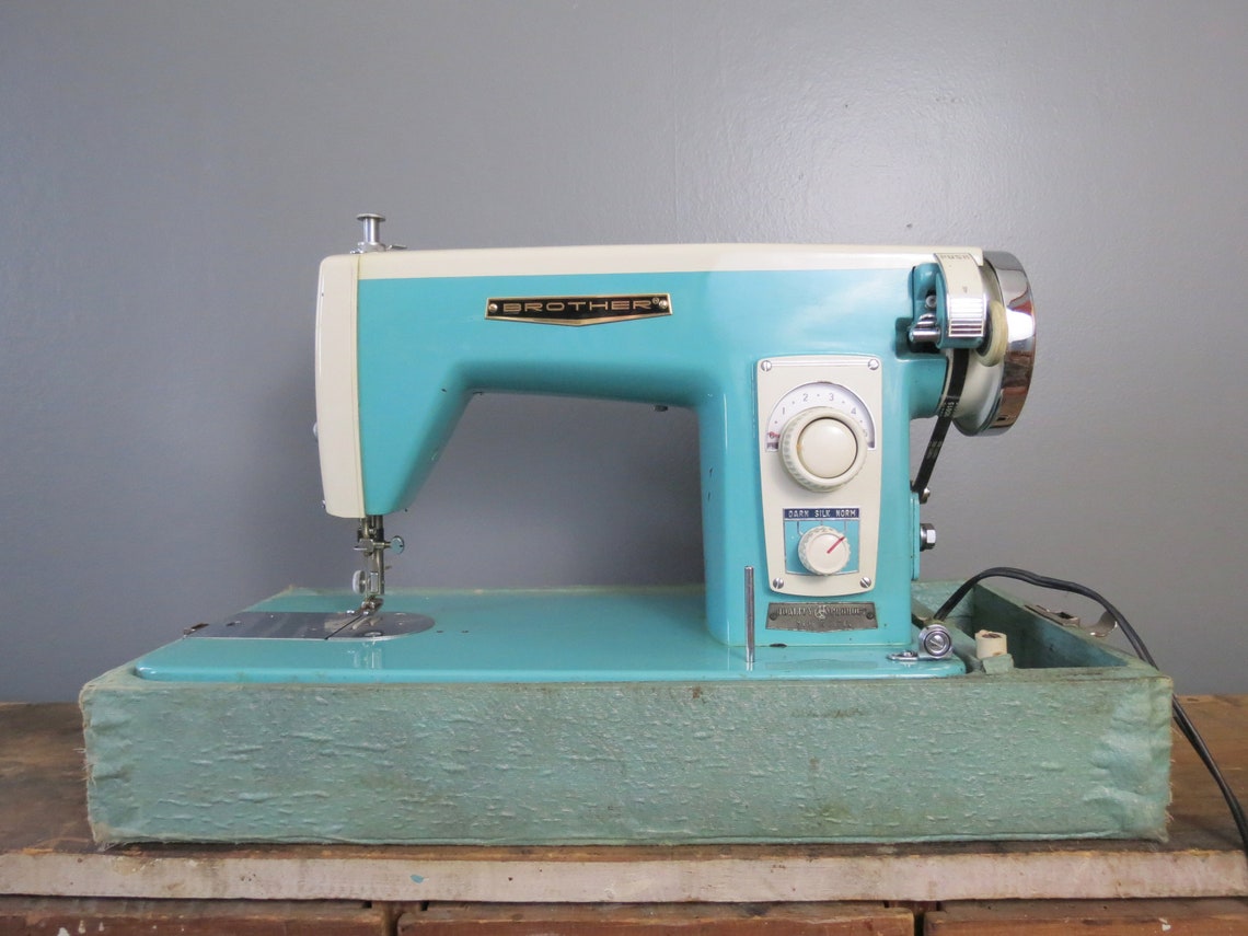 Vintage Brother Sewing Machine Model 80 Surrey // Mid Century Etsy