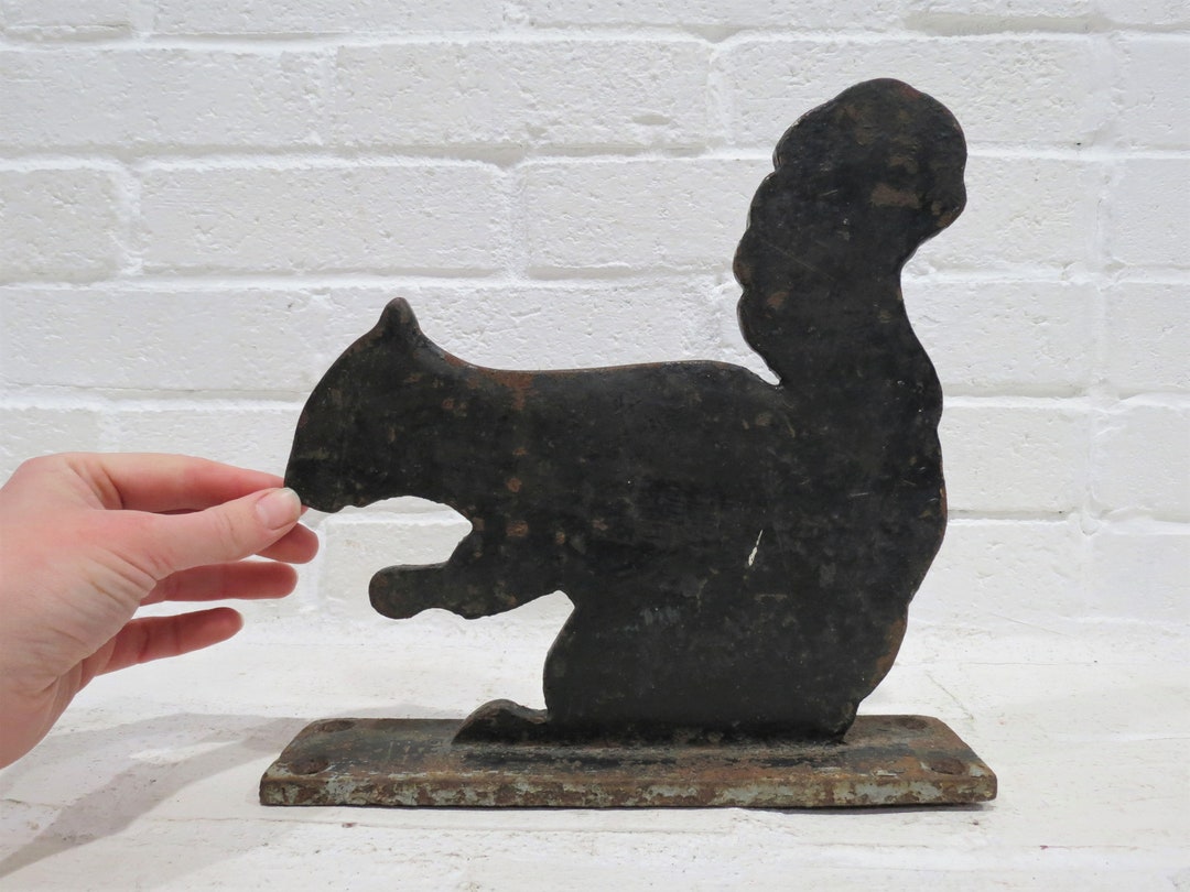 Antique Squirrel Boot Scraper // Cast Iron Animal Boot Cleaner, Rustic