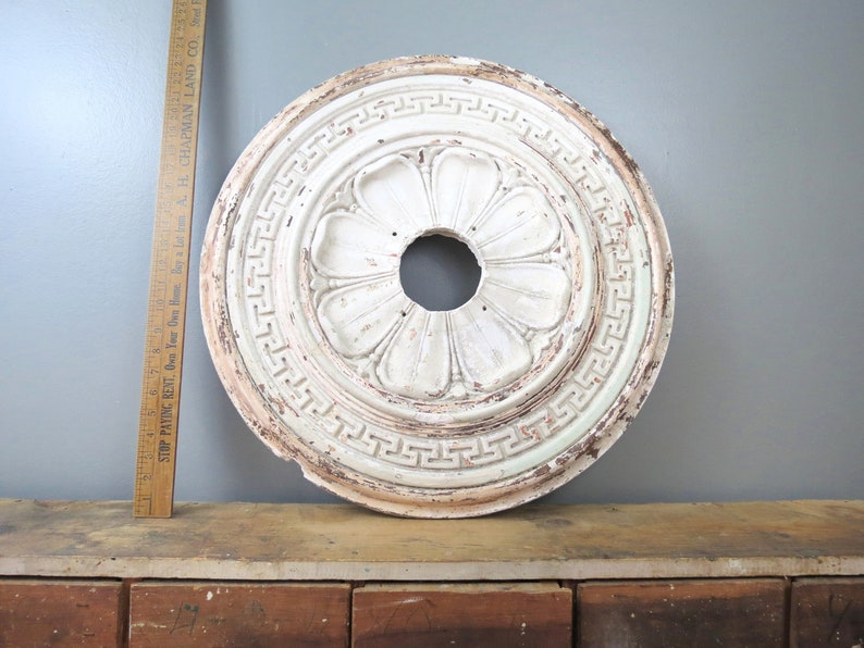 Antique Ceiling Medallion Plaster Cast Ornate Victorian Etsy