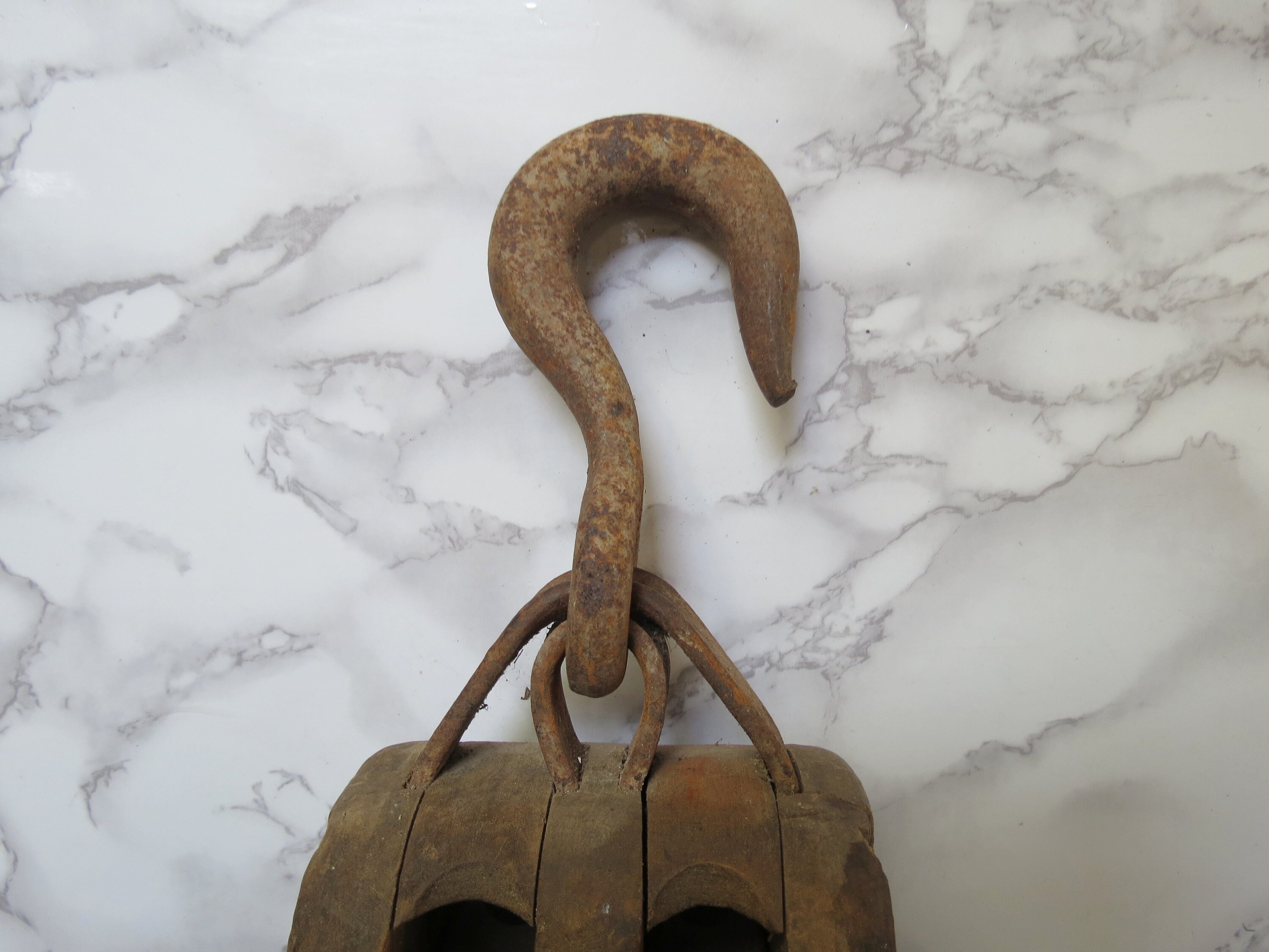 Farmhouse Antique Pulley Hook // Vintage Barn Salvage Hardware