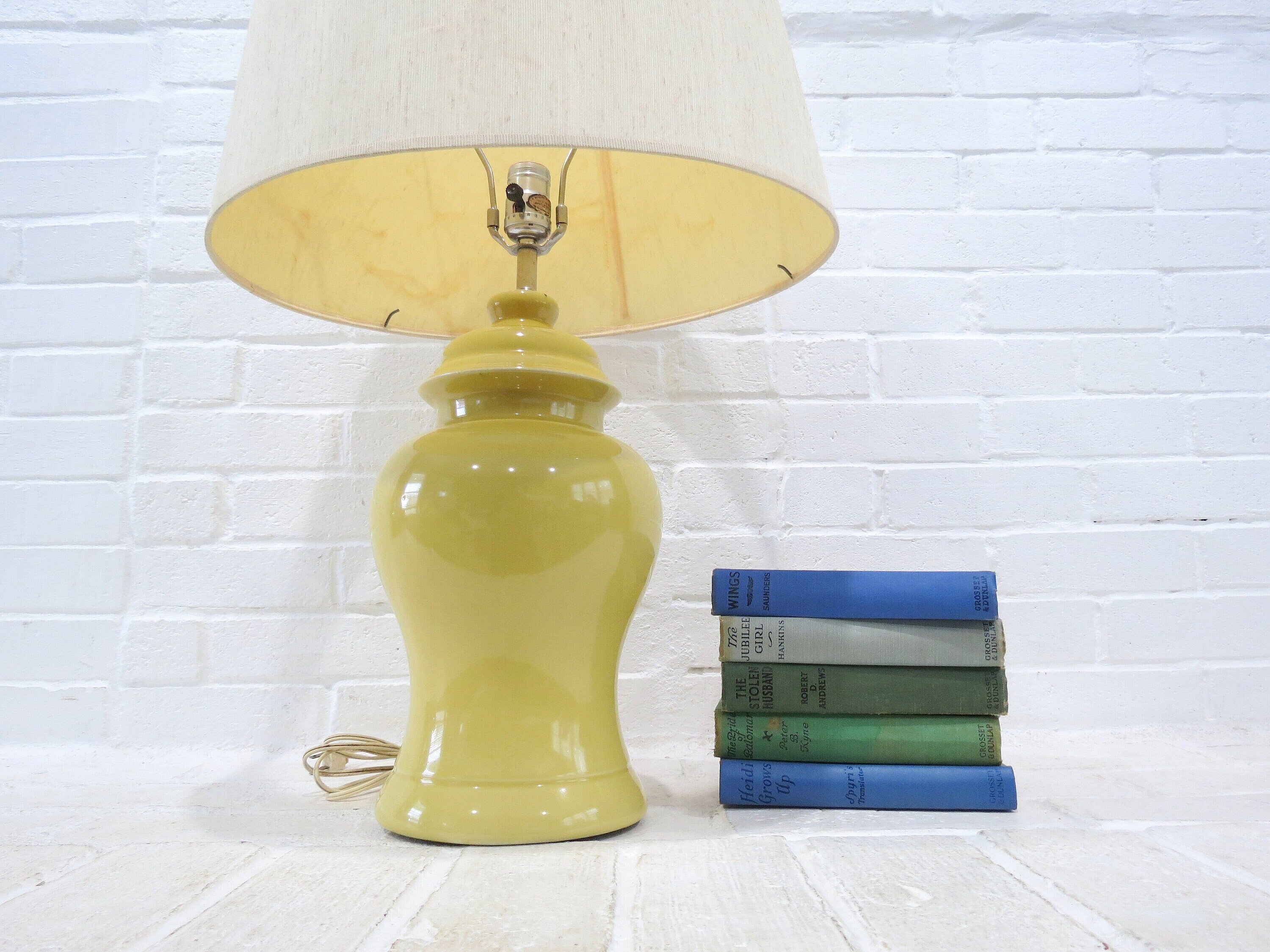 Yellow ginger jar lamps deals