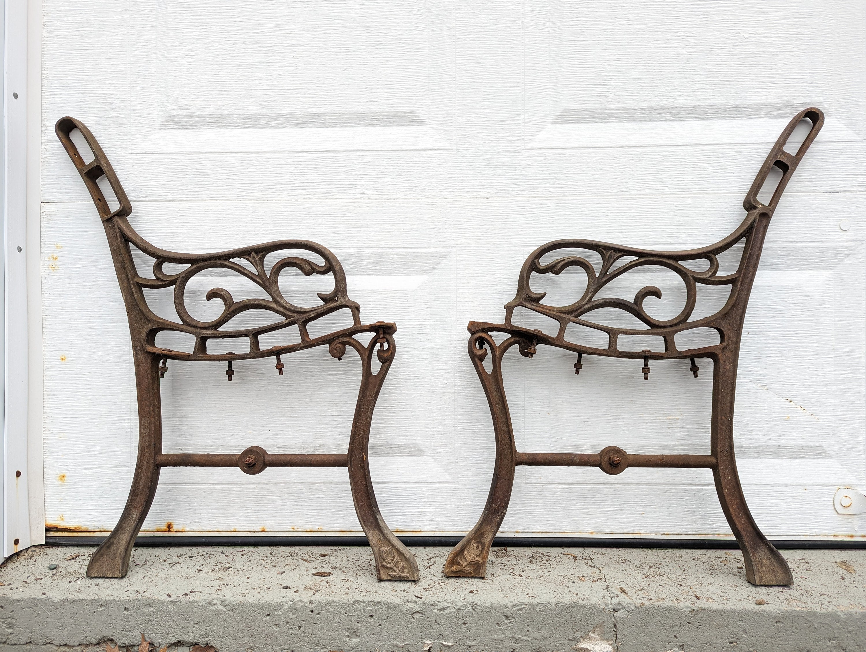 Black Iron Bench Etsy