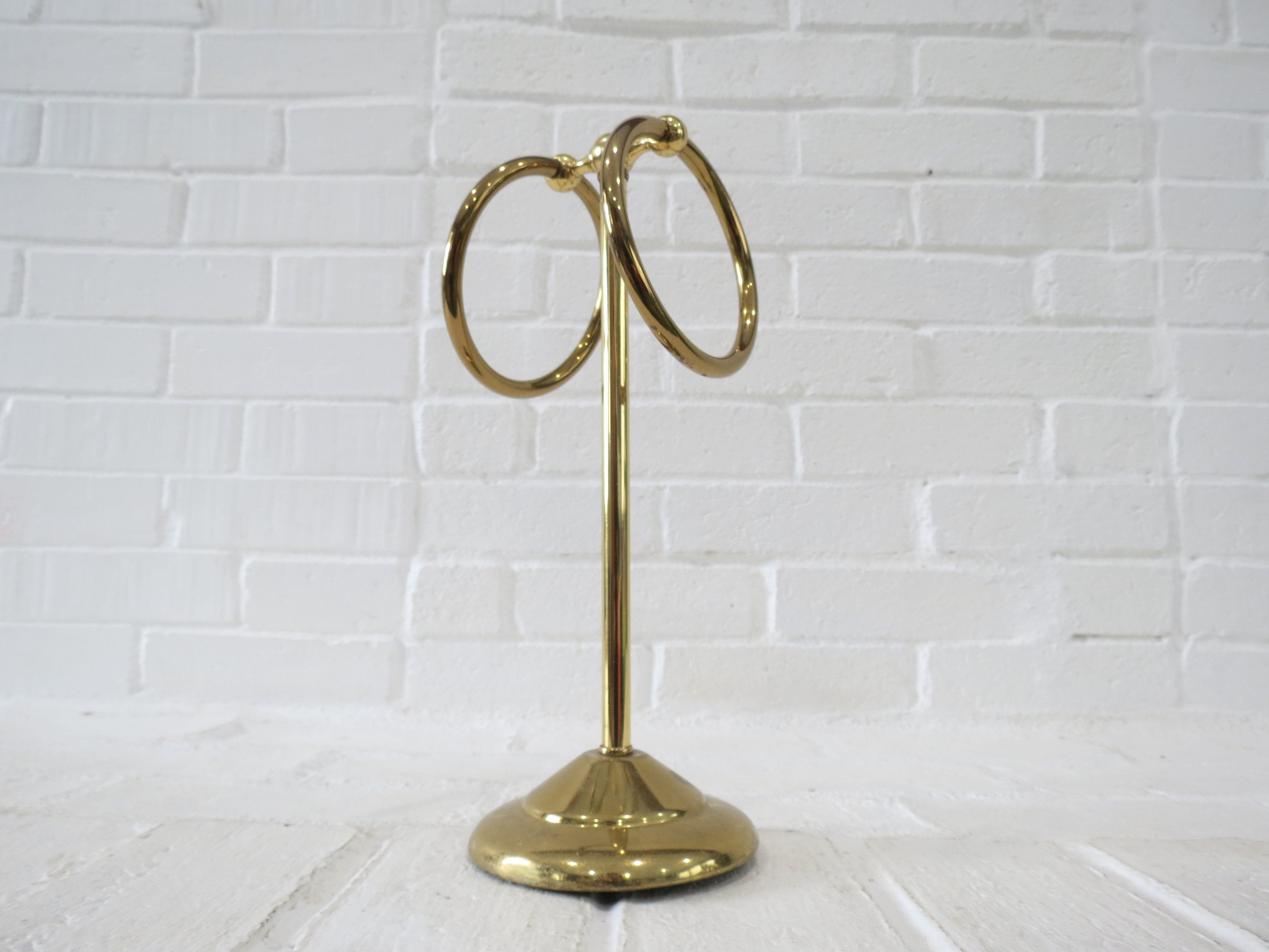 Brass Towel Rack Stand // Tabletop Towel Holder Gold Metal Etsy