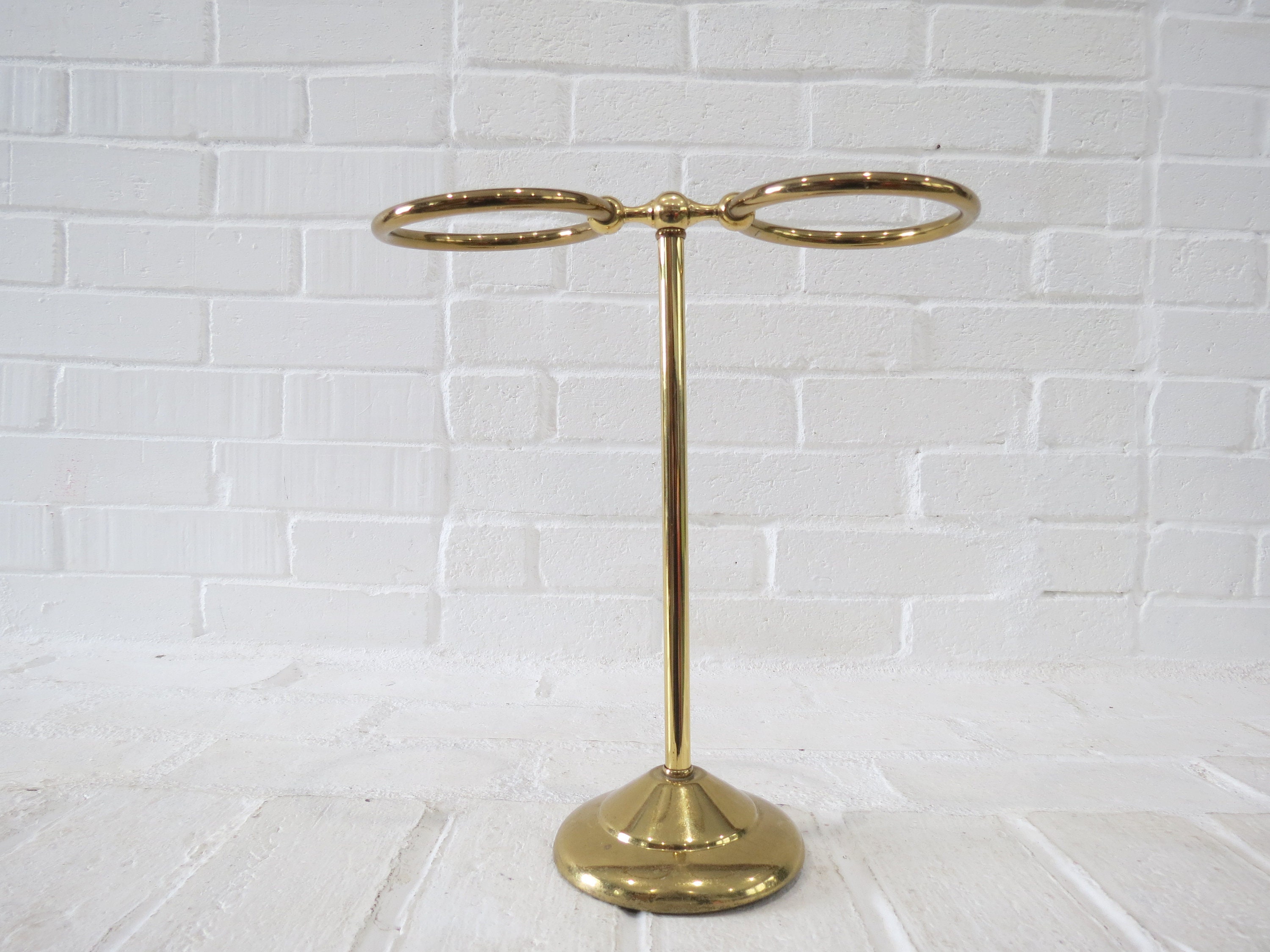 Brass Towel Rack Stand // Tabletop Towel Holder Gold Metal Etsy