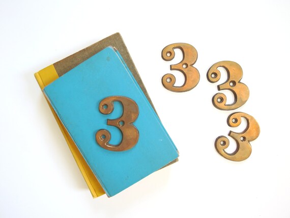 Vintage 3/" Brass Letter A house number