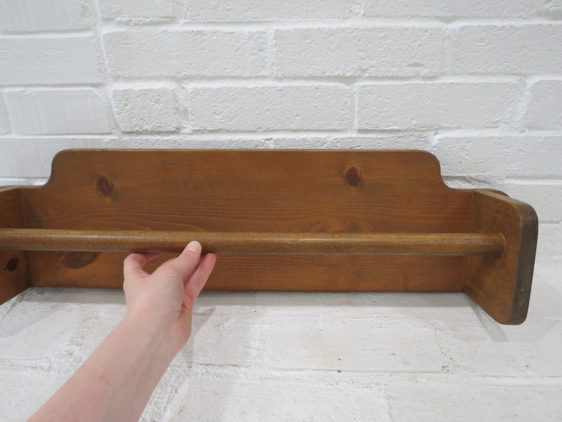 Vintage Wooden Towel Rack // 28 Rustic WallMount Towel Etsy