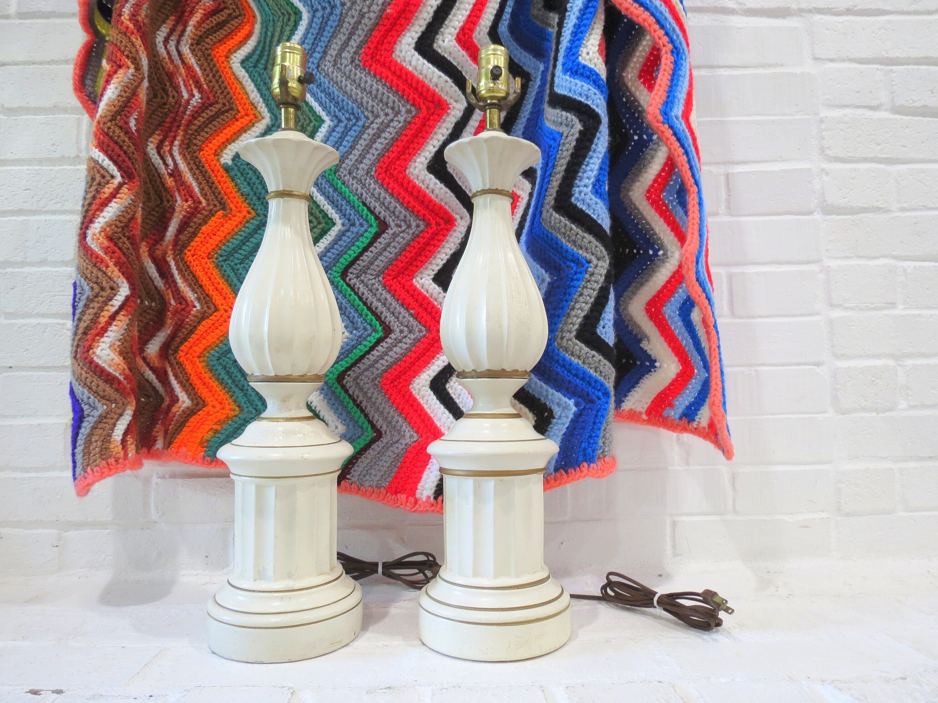 Distressed lamp set best sale
