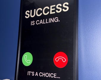 Póster motivacional para el éxito, arte minimalista para pared, decoración para oficina de emprendedores, impresión "El éxito te llama"