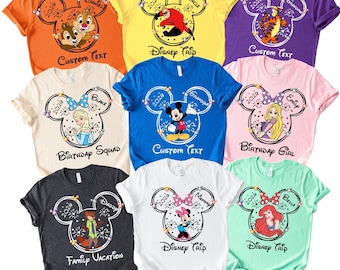 Custom Disney Family Trip Shirts, Disneyland Vacations Tees, Disneyworld Matching Shirts, Magic Kingdom Shirts, Disney 2026 Family Shirts