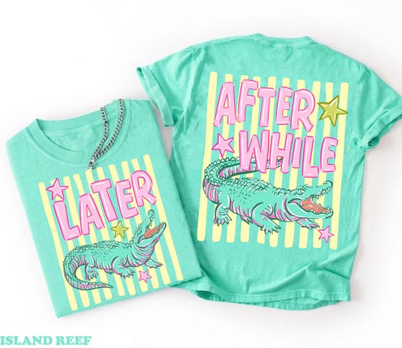 Comfort Colors See You Later Gator Shirt, After While Crocodile Tee, Funny Beach Summer Shirt, End of School Teacher, Trendy Vacation Shirt
