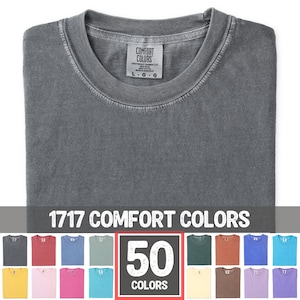 Comfort Colors 1717 Mockup Bundle | C1717 Flatlay Tshirt Mock-Up | Folded Shirt Mocks Bundle | Flat Lay T-Shirt Muti Color Pack | Real Photo