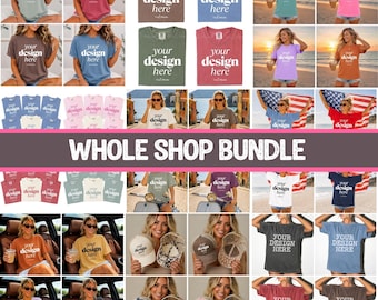 Whole Shop Bundle All Mockups - Lifetime Access to Current & Future Mock-ups – Full Shop - Print on Demand Package POD - Comfort Colors 1717