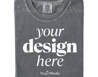 PEPPER Comfort Colors 1717 Shirt Mockup, C1717 Folded Flat Lay Tshirt Mock Up, CC1717 T-Shirt Mock-up, Flatlay Mock, Realistic Real Photo