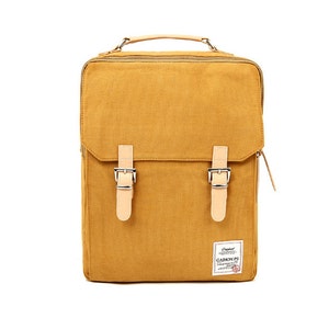 Cotton Square Backpack (Mustard)