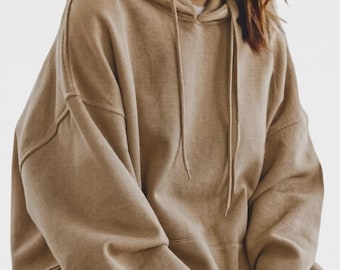 Schnittmuster für einen Oversize-Hoodie, Damen-Hoodie, Hoodie-Schnittmuster, Damen-Nähschnittmuster, Loungewear-Schnittmuster, Hoodie-Nähschnittmuster für Anfänger