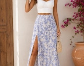 Skirt Sewing Pattern, Slit Skirt Pattern, Women Pattern, Sewing Patterns, Long Skirt Pattern, Maxi Slit Skirt, Sewing Patterns Women XS-XXXL