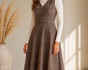 Schnittmuster für ein Latzkleid, Damenkleid, Milchmädchenkleid