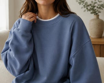 Schnittmuster für ein Oversize-Sweatshirt, Damen-Sweatshirt, Hoodie-Schnittmuster, Damen-Nähschnittmuster, Pullover-Schnittmuster, Nähanleitung für Anfänger