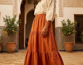 Maxi Skirt Sewing Pattern | Skirt Pattern | Women Skirt Pattern | Sewing Patterns | Women Sewing Pattern, Long Skirt Pattern, Tiered Skirt
