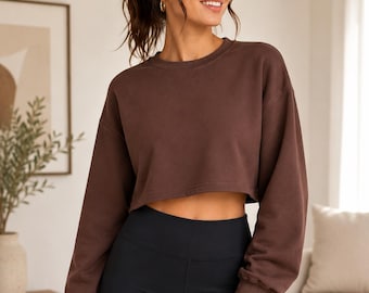 Sweatshirt for Women Sewing Pattern, Crop Sweatshirt pattern PDF, Women Pattern, Easy sewing pattern, Sweatshirt pattern, Pullover pattern