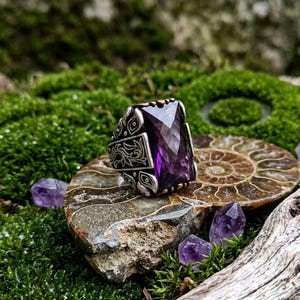 Handmade Sterling Silver Ring with Natural Gemstone, Artisan Jewelry