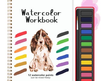 TLM Beginner Watercolor Kit – Multi Theme Watercolor Painting Set with 12 Color Palette