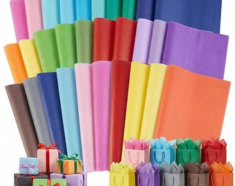 Shindel 120 Sheets Tissue Paper – 20 Color Gift Wrapping Paper for DIY Crafts & Packaging