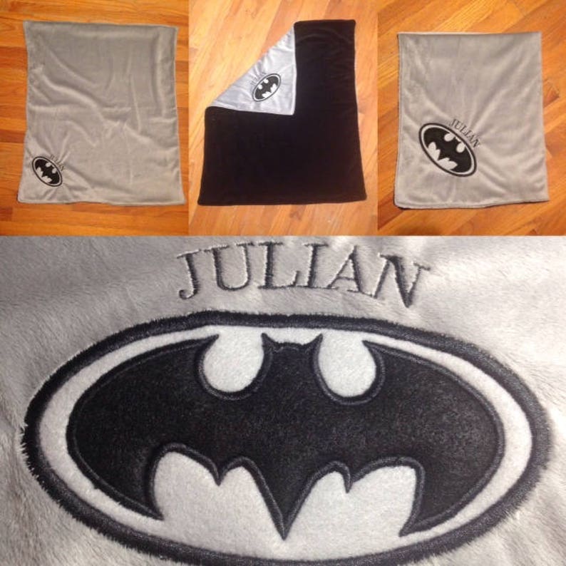 Batman Blanket Fleece Blanket Baby Blanket Personalized Etsy