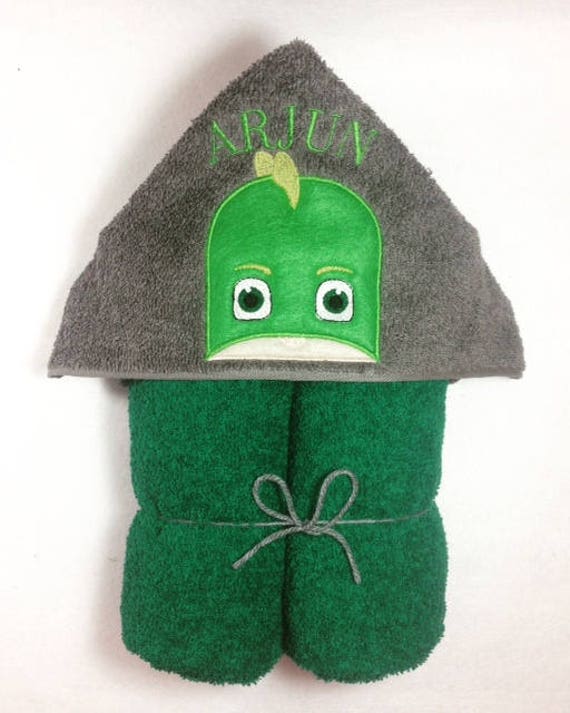 Gekko PJ Mask Inspired Hooded Towel on High Quality Belk Department Store Towels