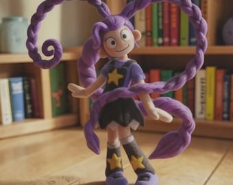 Lily Lovebraids Plush Toy | Handmade Braided Hair Figurine, Star Outfit Fan Art Collectible