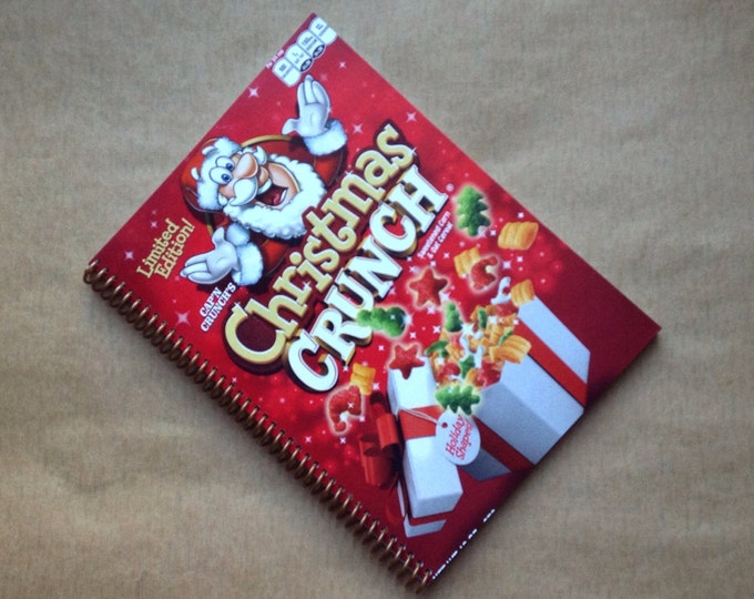SKETCHBOOK UPCYCLED Captain Crunch CHRISTMAS Cereal Box Spiral Etsy
