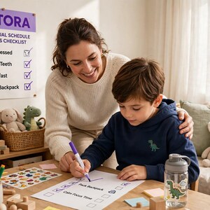 ADHD Executive Function Bundle for Kids, Visual Schedule Behavior Chart Calm Down Tools Reward System, Adhd Worksheets PDF A4 US Letter