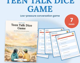 Teen Talk Dice Game, Therapy Game for Teens, Conversation Starter, Group Therapy Icebreaker, Counselor PDF