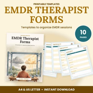 EMDR Therapist Forms, EMDR Session Notes, Target Assessment, Cognitive Interweaves, Consent Template, Therapist PDF