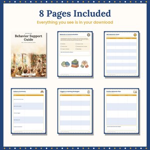 Guide de soutien comportemental, Tableau de comportement ABC, Plan de comportement, Comportement positif, Éducation spécialisée, Document PDF imprimable pour enseignants image 7