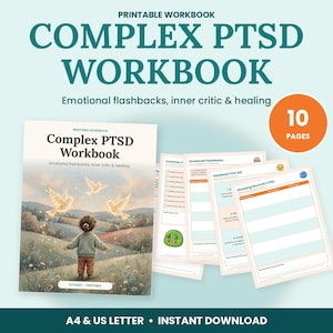 Complex PTSD Workbook, CPTSD Worksheets, Emotional Flashbacks, Inner Critic, Trauma Healing, Therapy Worksheets PDF